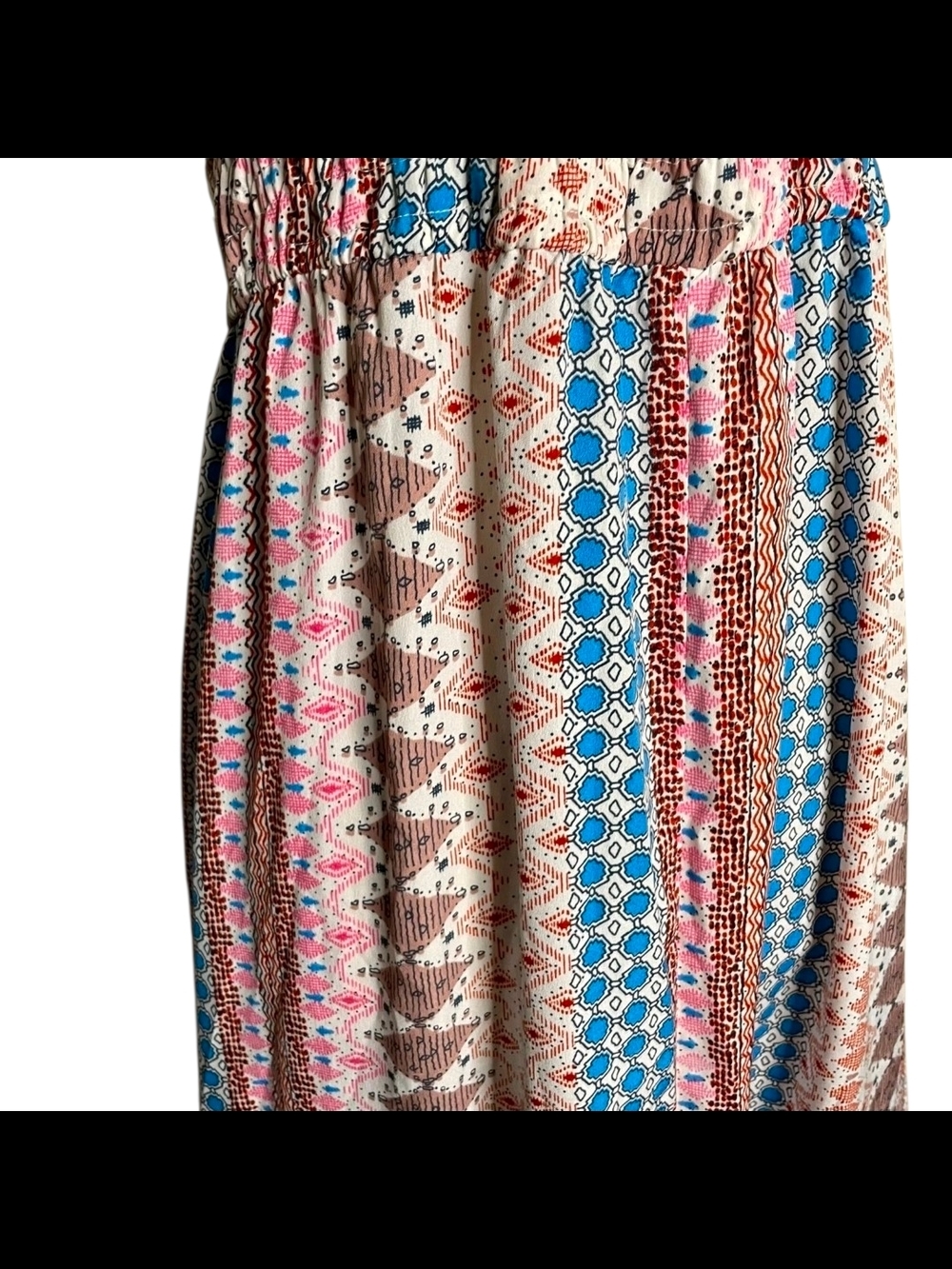 Lulus Womens Relaxin Multi Print Maxi Dress Boho Colorful Pink Blue Size XS - Picture 2 of 5